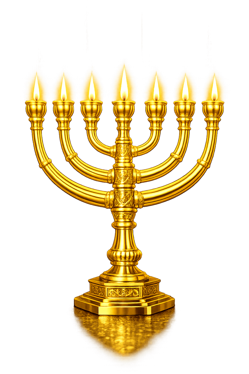 Golden menorah — the seven-branch lampstand